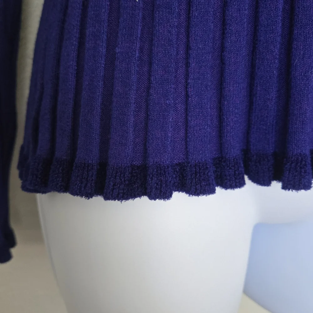 Vintage Y2K Purple Ribbed Knit Sweater